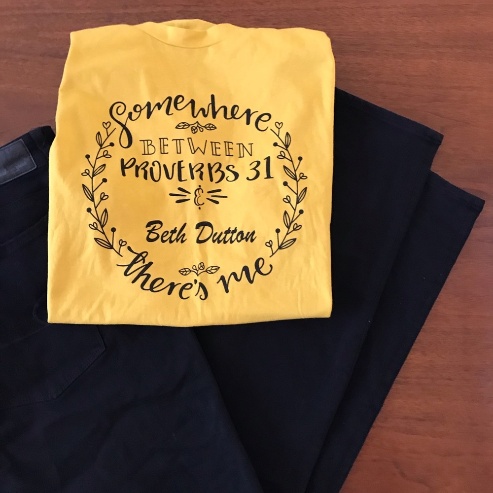 Yellowstone Beth Dutton t-shirt mustard color